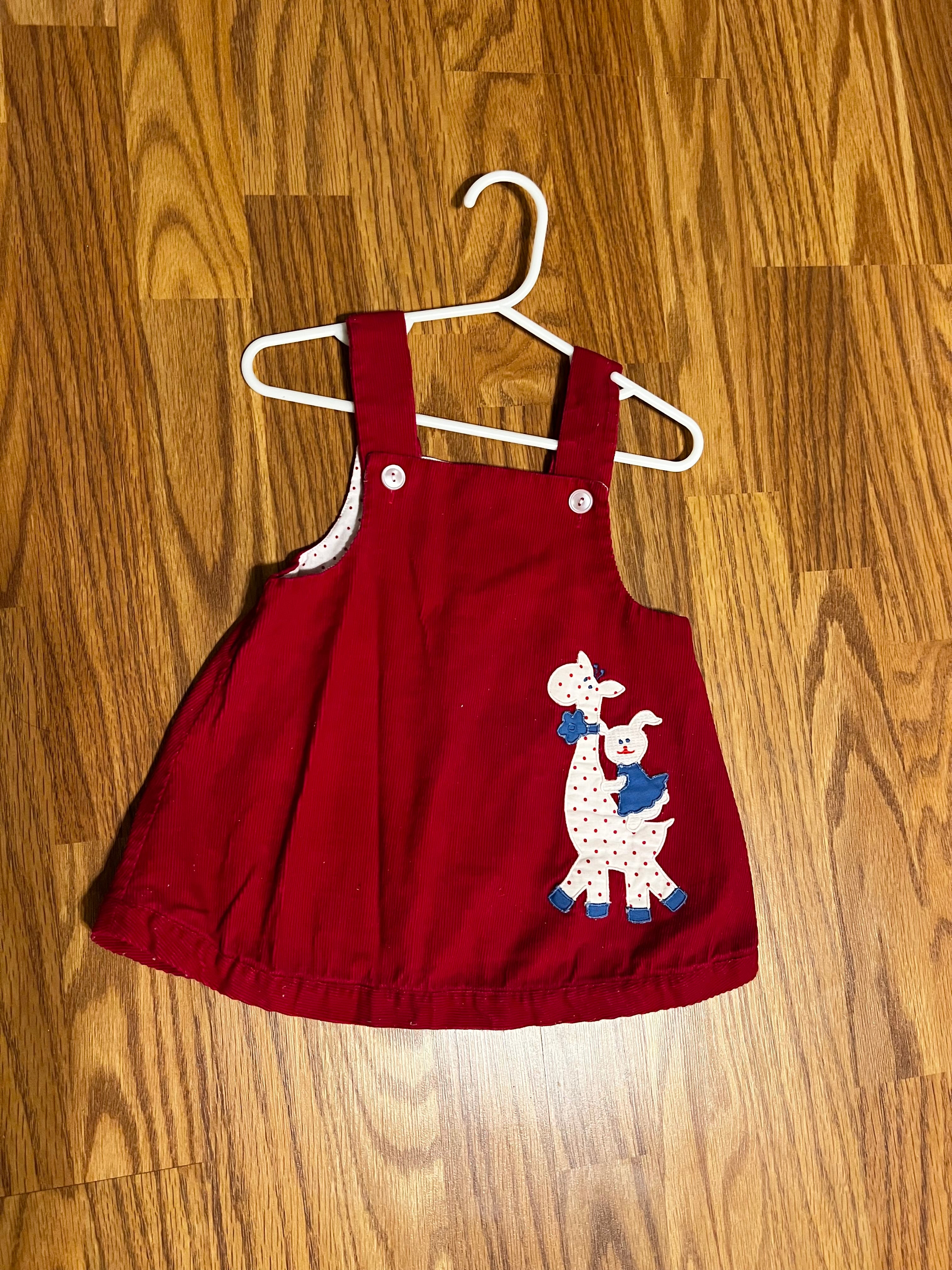 Vintage Red Baby Girl Dress